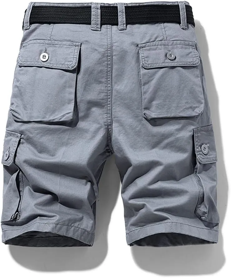 Men's Slim Fit Military Cargo Shorts Summer Multi Pockets Cotton Tactical Shorts