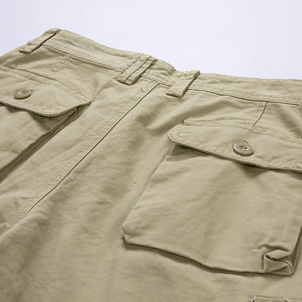 Men's Slim Fit Military Cargo Shorts Summer Multi Pockets Cotton Tactical Shorts