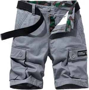 Men's Slim Fit Military Cargo Shorts Summer Multi Pockets Cotton Tactical Shorts
