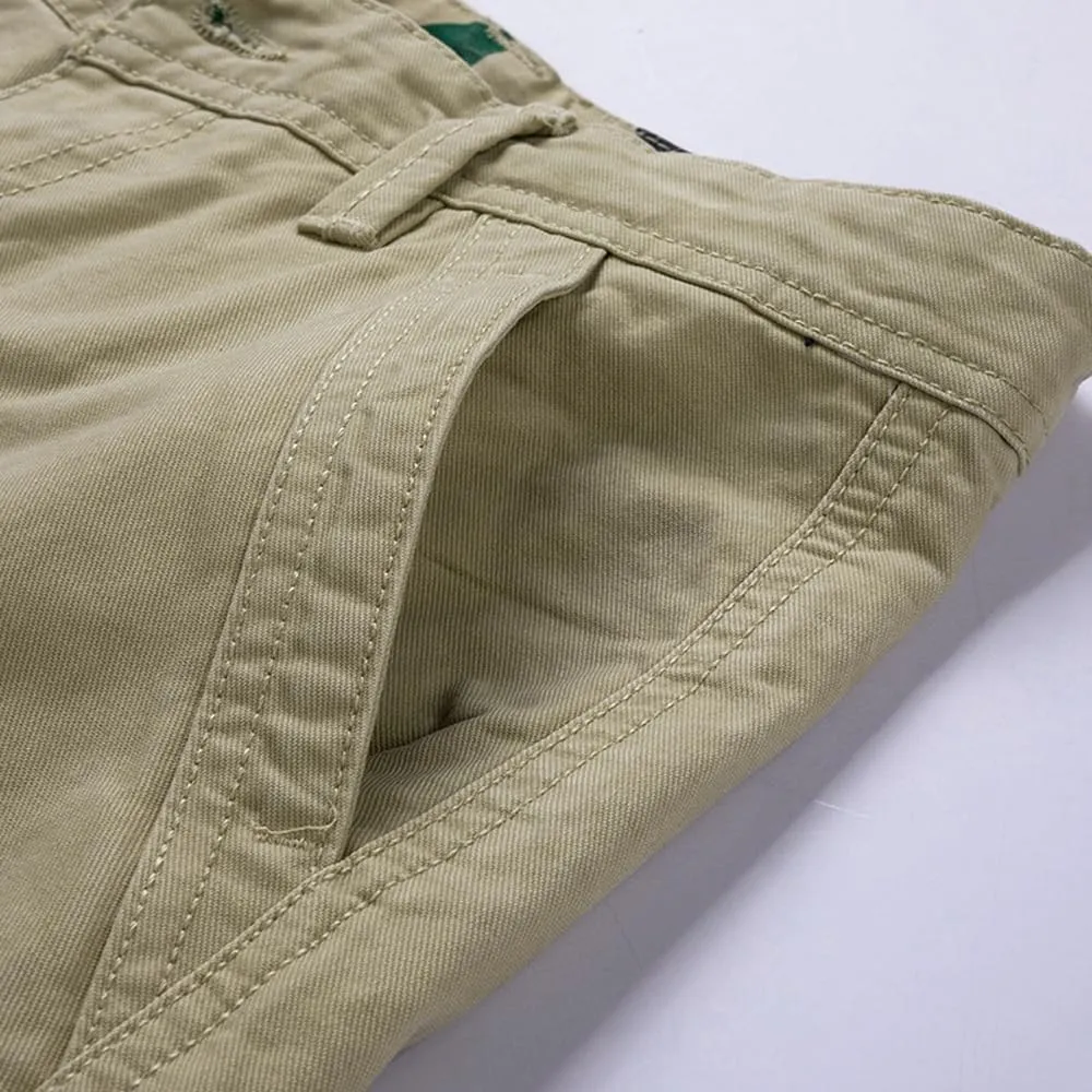 Men's Slim Fit Military Cargo Shorts Summer Multi Pockets Cotton Tactical Shorts