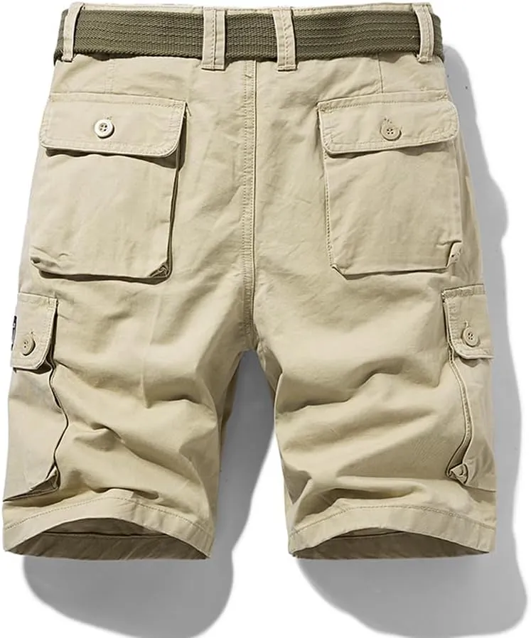 Men's Slim Fit Military Cargo Shorts Summer Multi Pockets Cotton Tactical Shorts