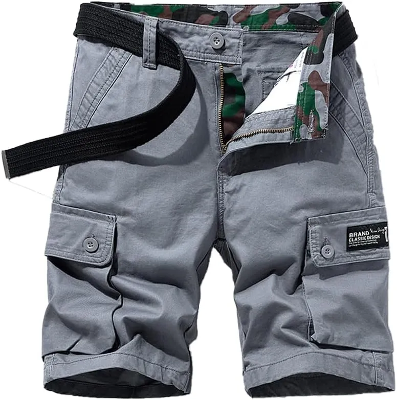 Men's Slim Fit Military Cargo Shorts Summer Multi Pockets Cotton Tactical Shorts