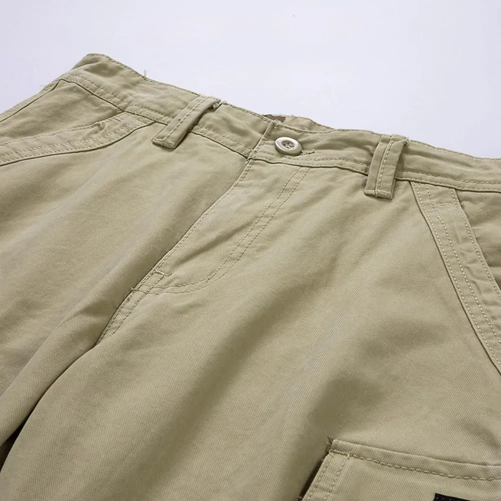 Men's Slim Fit Military Cargo Shorts Summer Multi Pockets Cotton Tactical Shorts