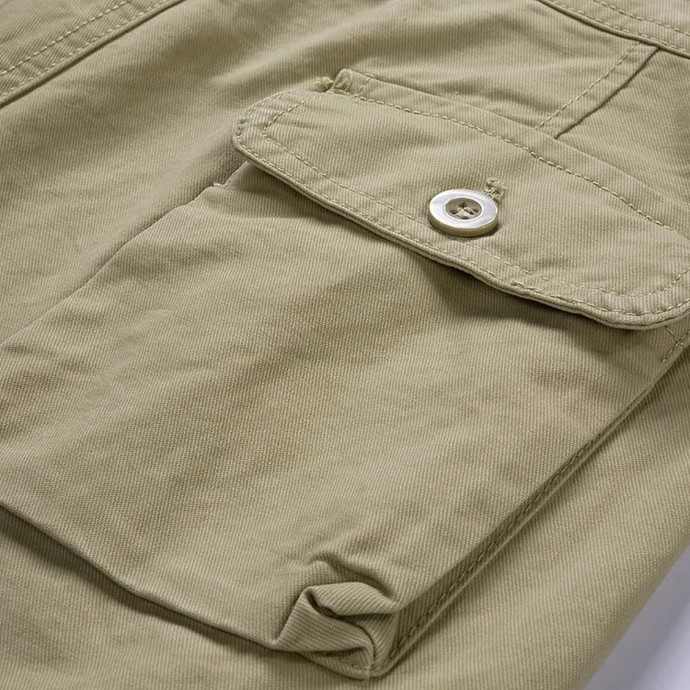 Men's Slim Fit Military Cargo Shorts Summer Multi Pockets Cotton Tactical Shorts