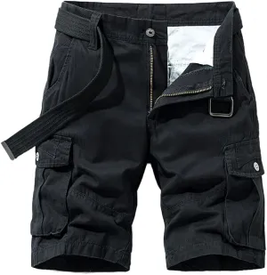 Men's Slim Fit Military Cargo Shorts Summer Multi Pockets Tactical Work Shorts