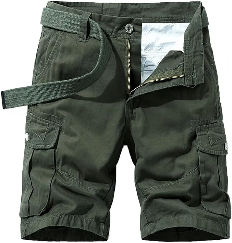 Men's Slim Fit Military Cargo Shorts Summer Multi Pockets Tactical Work Shorts