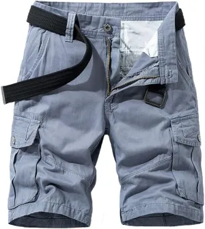 Men's Slim Fit Military Cargo Shorts Summer Multi Pockets Tactical Work Shorts