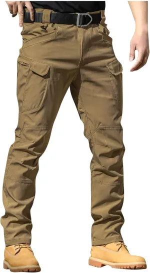 Men's Stretch Tactical Pants,Water Resistant Ripstop Cargo Pants,Lightweight Hiking Pants Outdoor Work Pants,Multi Pockets
