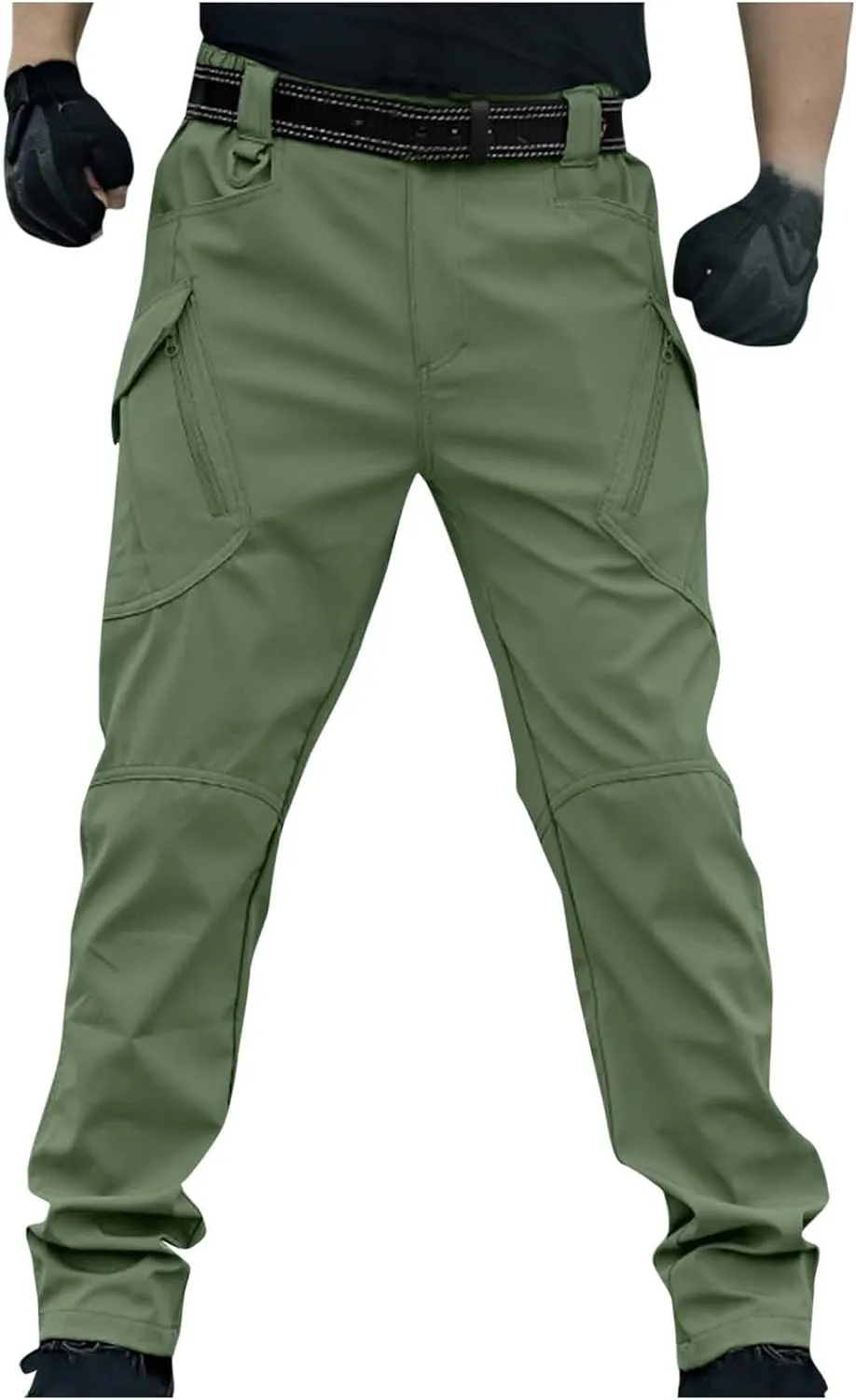 Men's Tactical Cargo Pants Water Resistant Hiking Relaxed Fit Pants Combat Active Cargo Work Pants with Multi Pocket