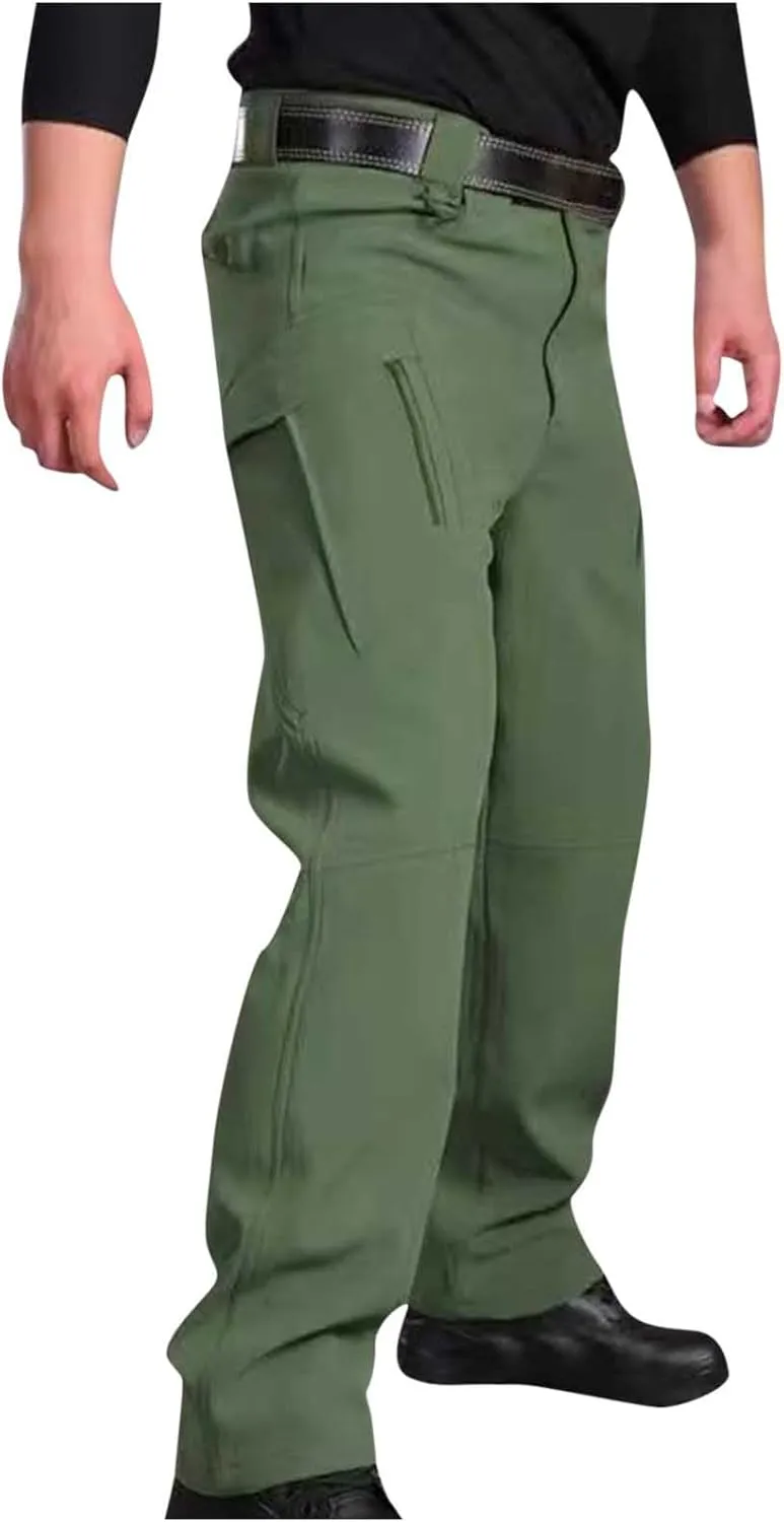 Men's Tactical Cargo Pants Water Resistant Hiking Relaxed Fit Pants Combat Active Cargo Work Pants with Multi Pocket