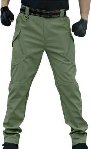 Men's Tactical Cargo Pants Water Resistant Hiking Relaxed Fit Pants Combat Active Cargo Work Pants with Multi Pocket
