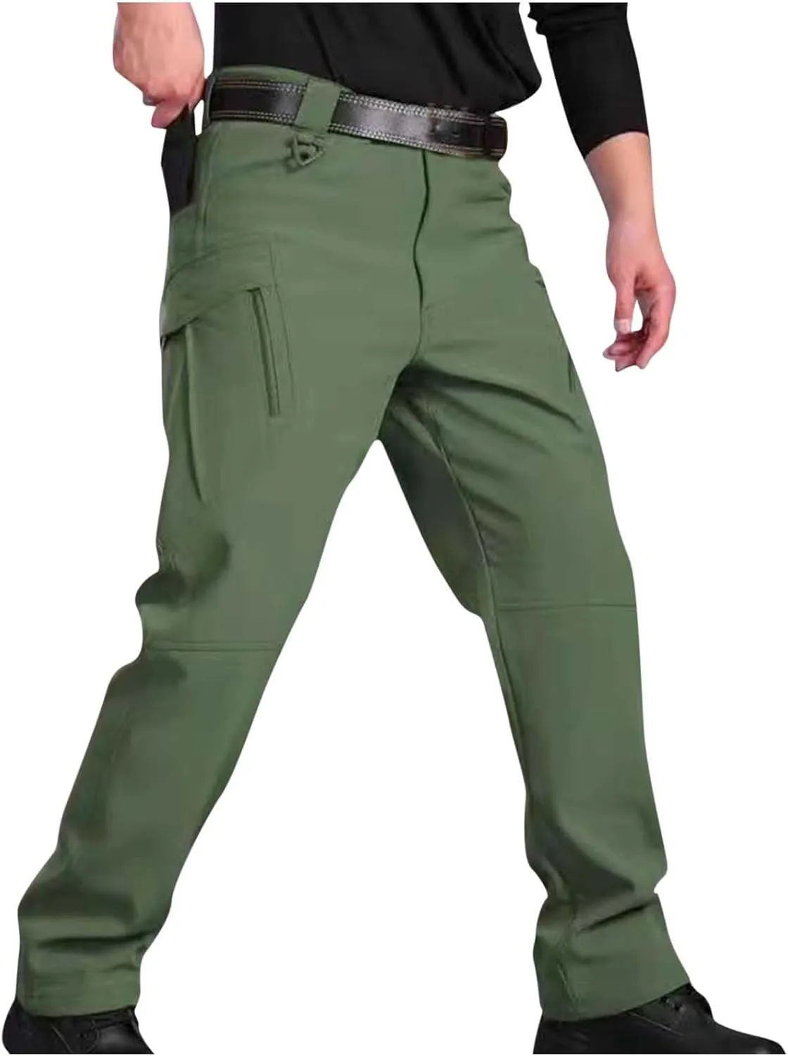 Men's Tactical Cargo Pants Water Resistant Hiking Relaxed Fit Pants Combat Active Cargo Work Pants with Multi Pocket
