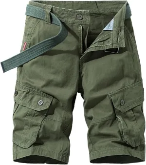 Men's Tactical Cargo Shorts Summer Slim Fit Multi Pockets Cotton Work Shorts