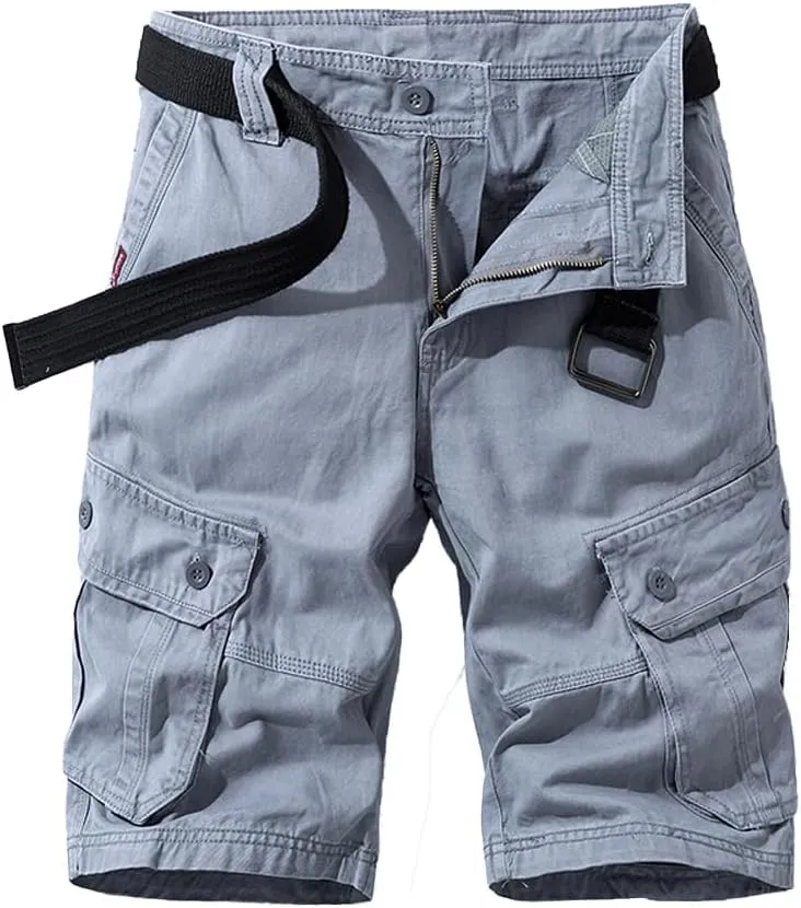 Men's Tactical Cargo Shorts Summer Slim Fit Multi Pockets Cotton Work Shorts