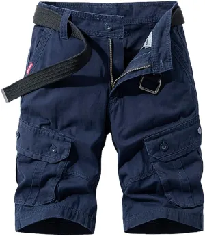 Men's Tactical Cargo Shorts Summer Slim Fit Multi Pockets Cotton Work Shorts
