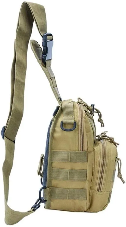men’s tactical multi-use chest bag for outdoor adventures black