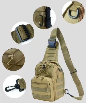 men’s tactical multi-use chest bag for outdoor adventures black