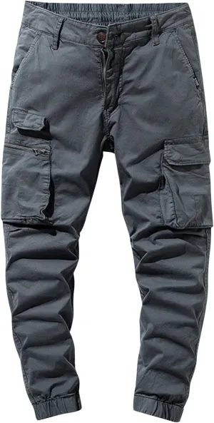 Men's Tactical Pants Waterproof Cargo Hiking Work Pants for Men Outdoor Active Construction Pants with Multi Pocket