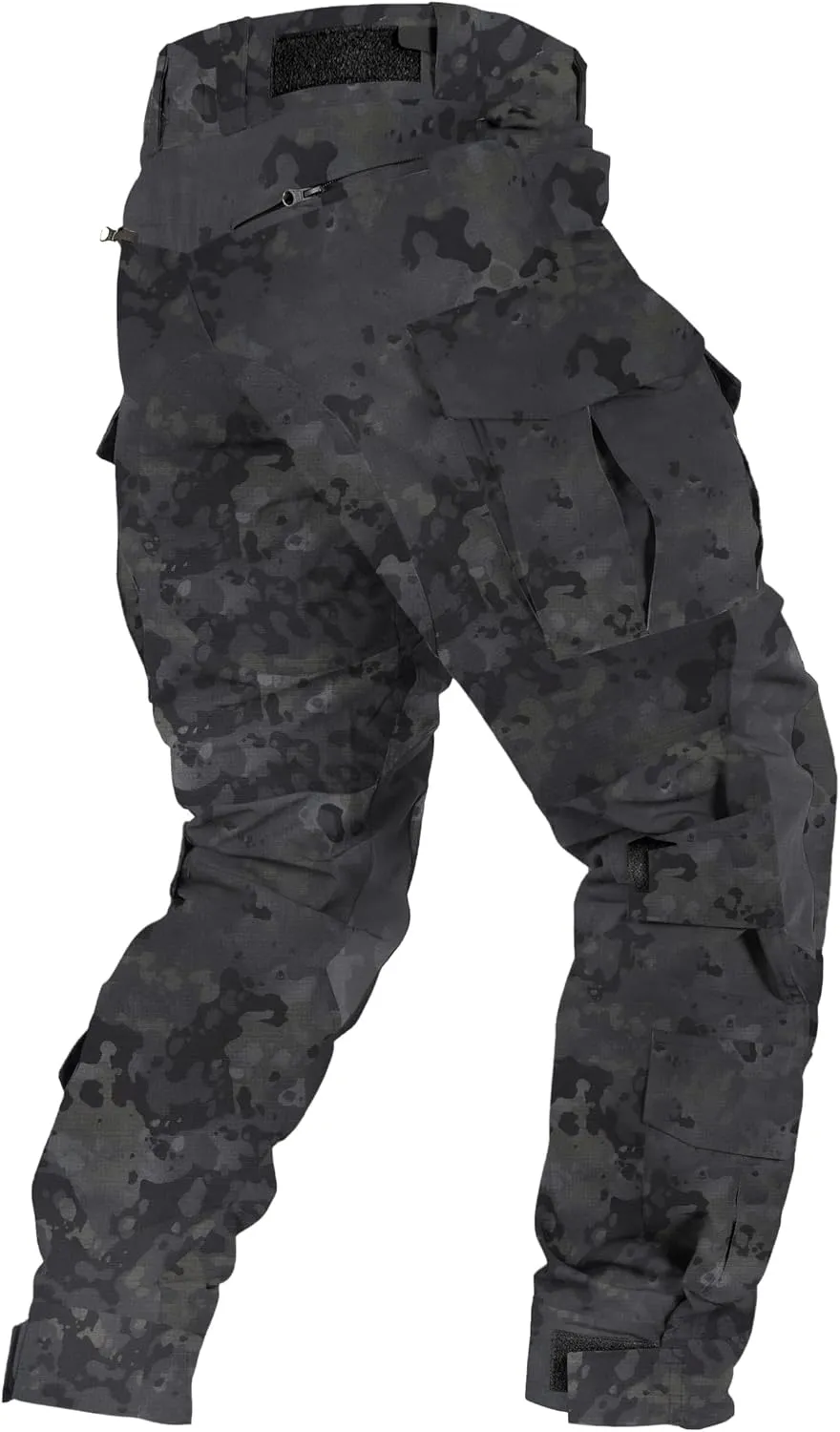 Men’s Tactical Pants with Knee Pads Waterproof G3 Combat Pants Camo Cargo Pants with 10 Pockets No Belt