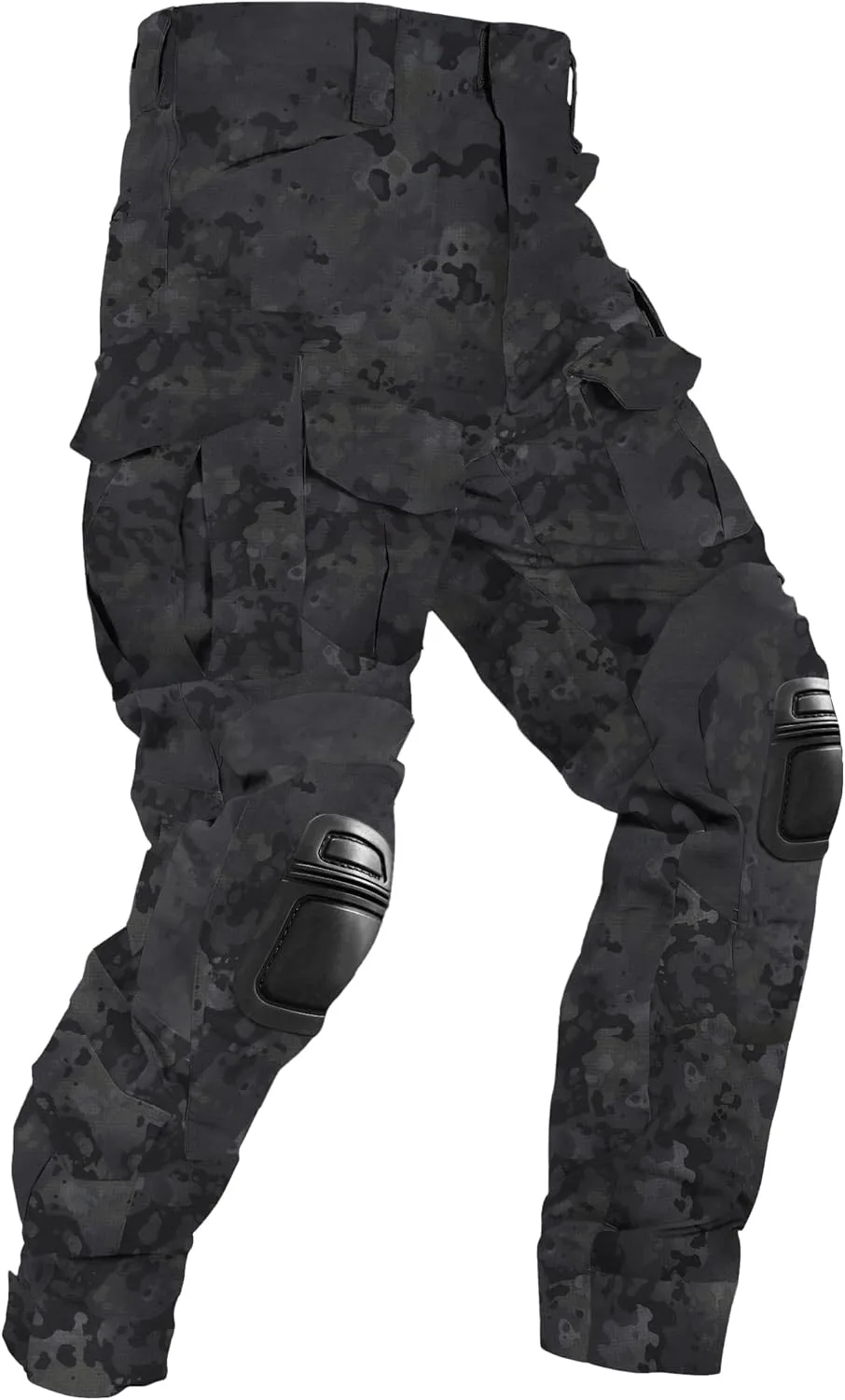 Men’s Tactical Pants with Knee Pads Waterproof G3 Combat Pants Camo Cargo Pants with 10 Pockets No Belt