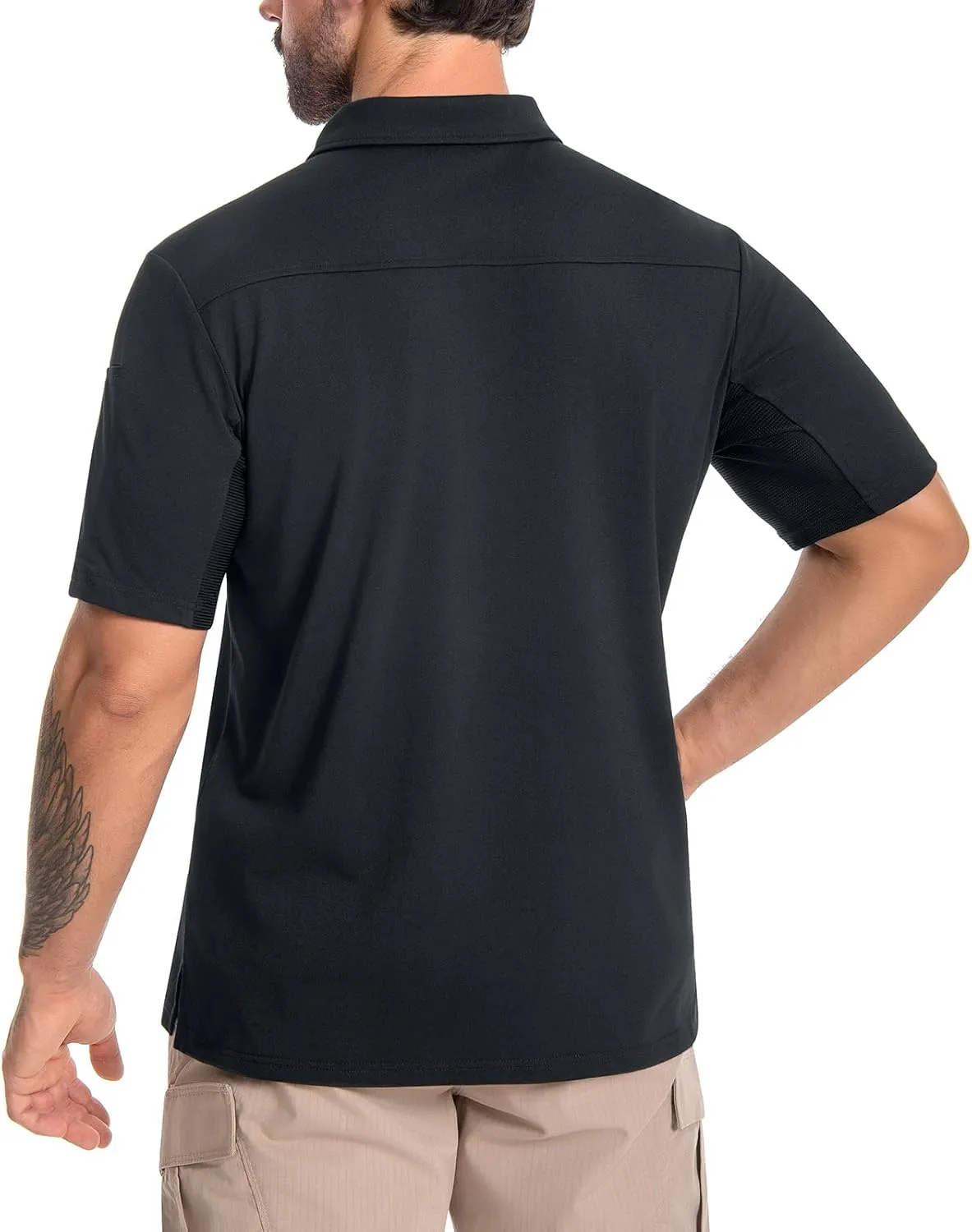 Men's Tactical Polo Shirts Short Sleeve Athletic Golf Outdoor Lightweight Performance Sports Shirt