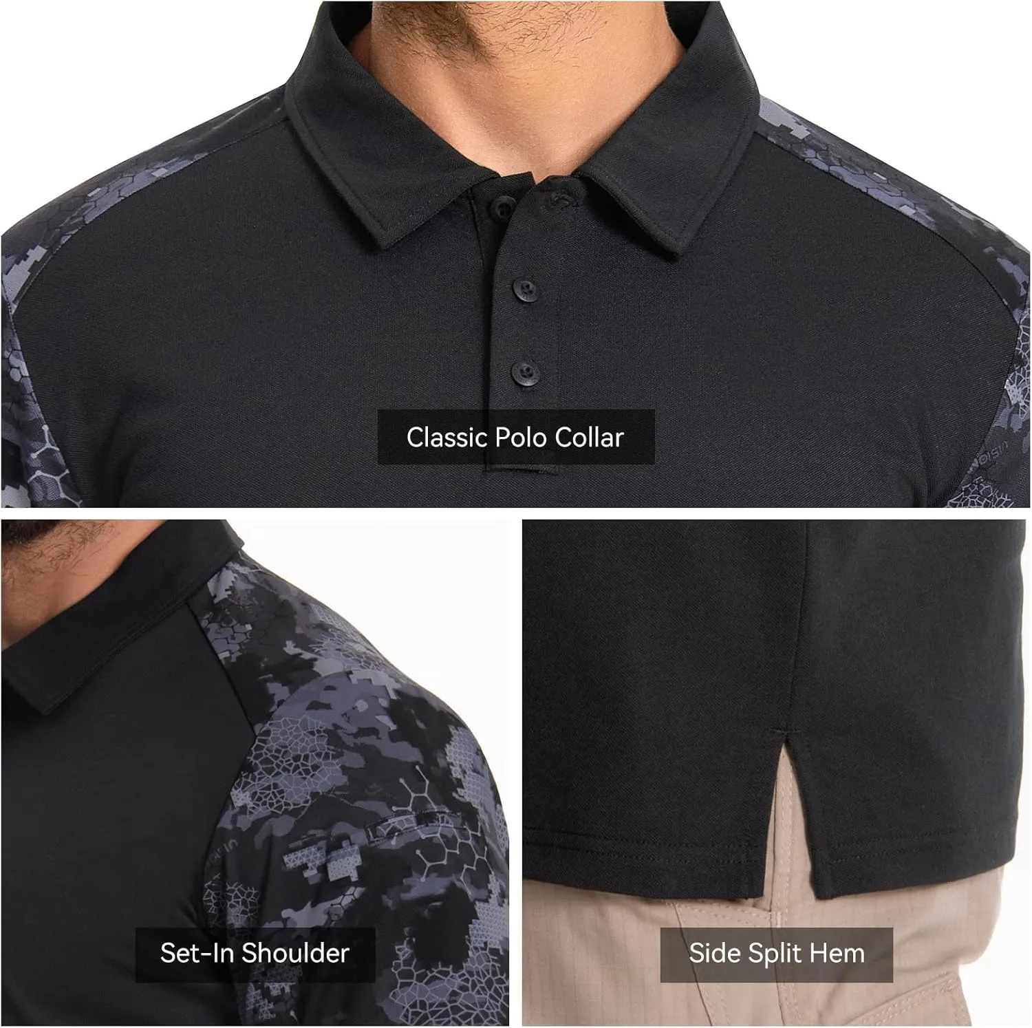 Men's Tactical Polo Shirts Short Sleeve Athletic Golf Outdoor Lightweight Performance Sports Shirt