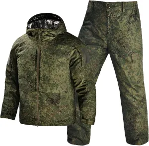 Men’s Tactical Uniforms Suit,Warm Winter Windproof Clothing Set, Waterproof Snow Ski Jacket and Pants