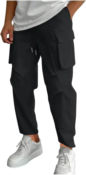 Mens Work Pants Men's Pants with Cell Phone Pocket Mens Cargo Pants Stretch All Terrain Gear Pants for Men Lined Mens Pants Dark Green Pants Men's Big and Tall Jeans