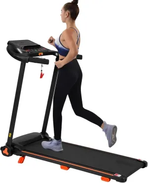 Merax Treadmills for Home, 3.0 HP Folding Treadmill with Incline, Portable Treadmill 300 lbs Capacity, Small Treadmills with Charge Staion & Bluetooth Speaker for Small Space