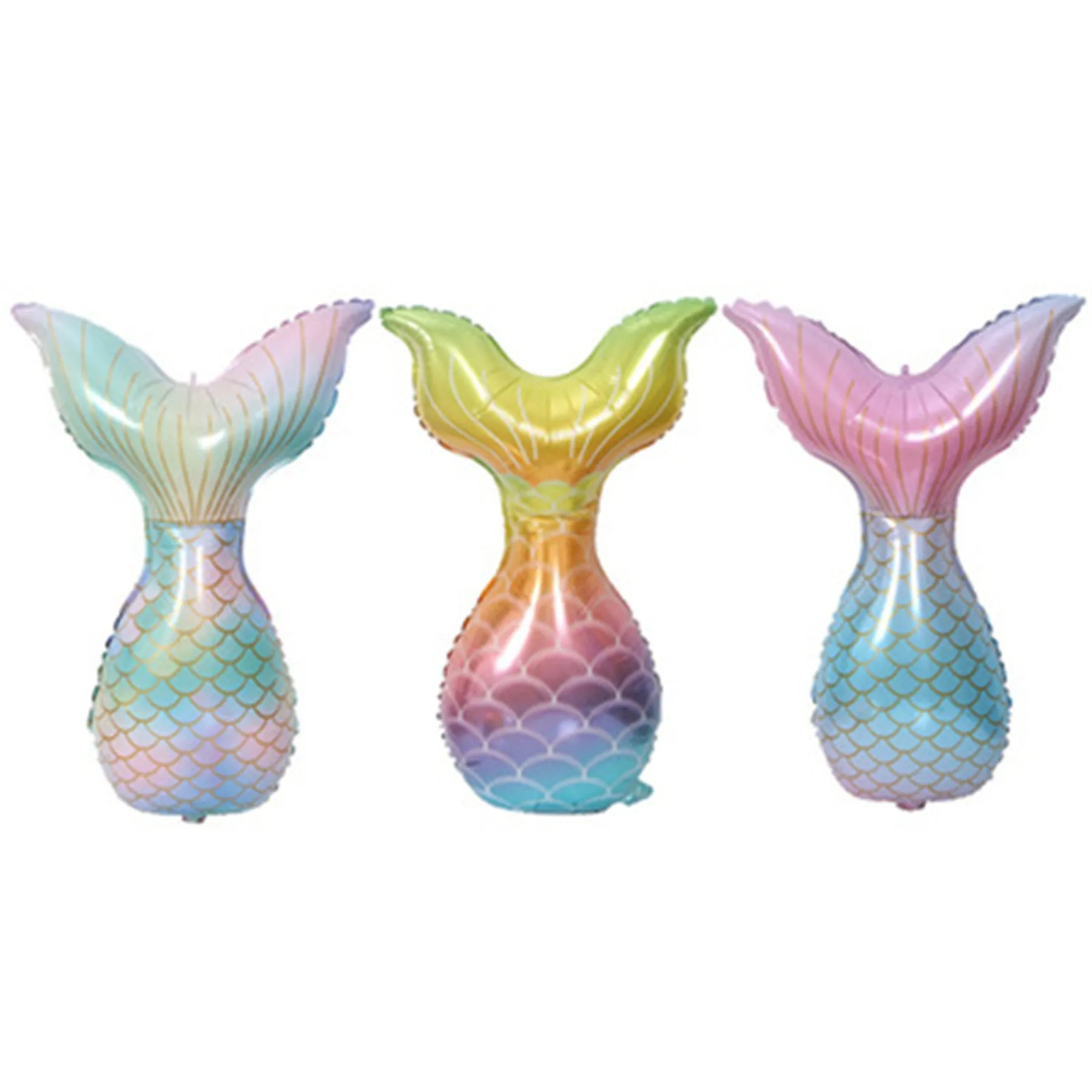 Mermaid balloon package  gradient fish tail HAPPY BIRTHDAY letter set