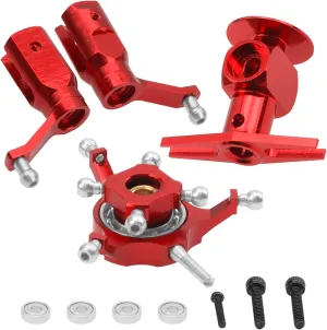 Metal Rotor Head Swashplate Blade Clip w/Bearing Compatible with Wltoys V966 V977 XK K110 K110S K120 RC Helicopter Upgrade Parts