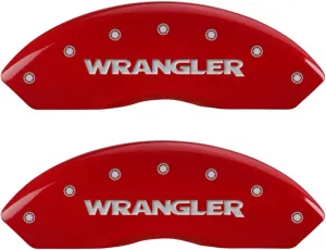 MGP Caliper Covers 2007-2018 Jeep Wrangler - Front and Rear Set - Red