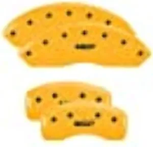 MGP Caliper Covers 54015SMGPYL MGP Yellow Powder Coat Finish, Black Characters, Set of 4