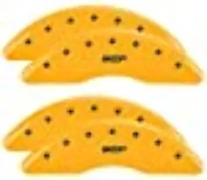 MGP Caliper Covers 55007SMGPYL MGP Yellow Powder Coat Finish, Black Characters, Set of 4