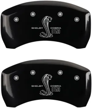 MGP Caliper Covers - Brake Caliper Covers 2005-2014 Ford Mustang (Rears Only) - Front and Rear Set - Black
