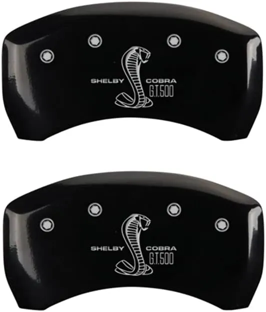 MGP Caliper Covers - Brake Caliper Covers 2005-2014 Ford Mustang (Rears Only) - Front and Rear Set - Black