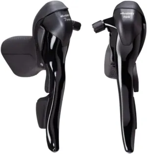 microSHIFT R7 Drop Bar Shift Lever Set - 3 x 7-Speed Short Reach, Black