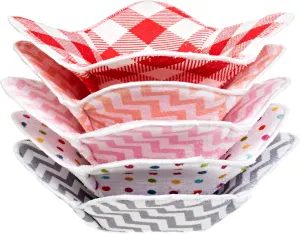 Microwave Bowl Cozies Set of 5 Hot Bowl Holders Heat Insulated Microfiber & Sponge Heat Resistant Bowl Huggers for Hot & Cold Food Bowl Holder for Soup, Pasta, Noodles & Rice Bowl