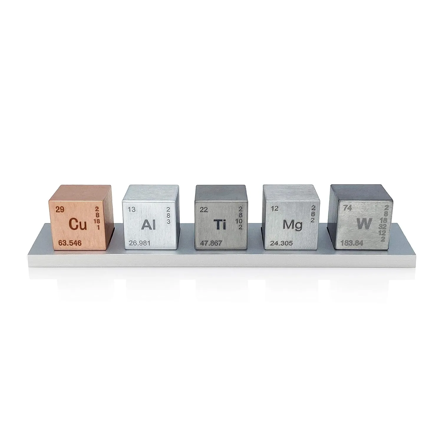 MIDWEST TUNGSTEN SERVICE Element 1 inch Cube Set (Tungsten/Copper/Titanium/Aluminum/Magnesium)