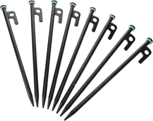Milisten Heavy Duty Tent Pegs Metal Ground Anchors Nightlight Glow Ring for Camping Fishing Beach