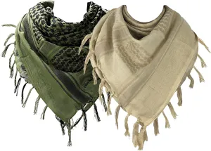Military Shemagh Arab Tactical Desert Keffiyeh Thickened Scarf Wrap for Women and Men 43"x43"