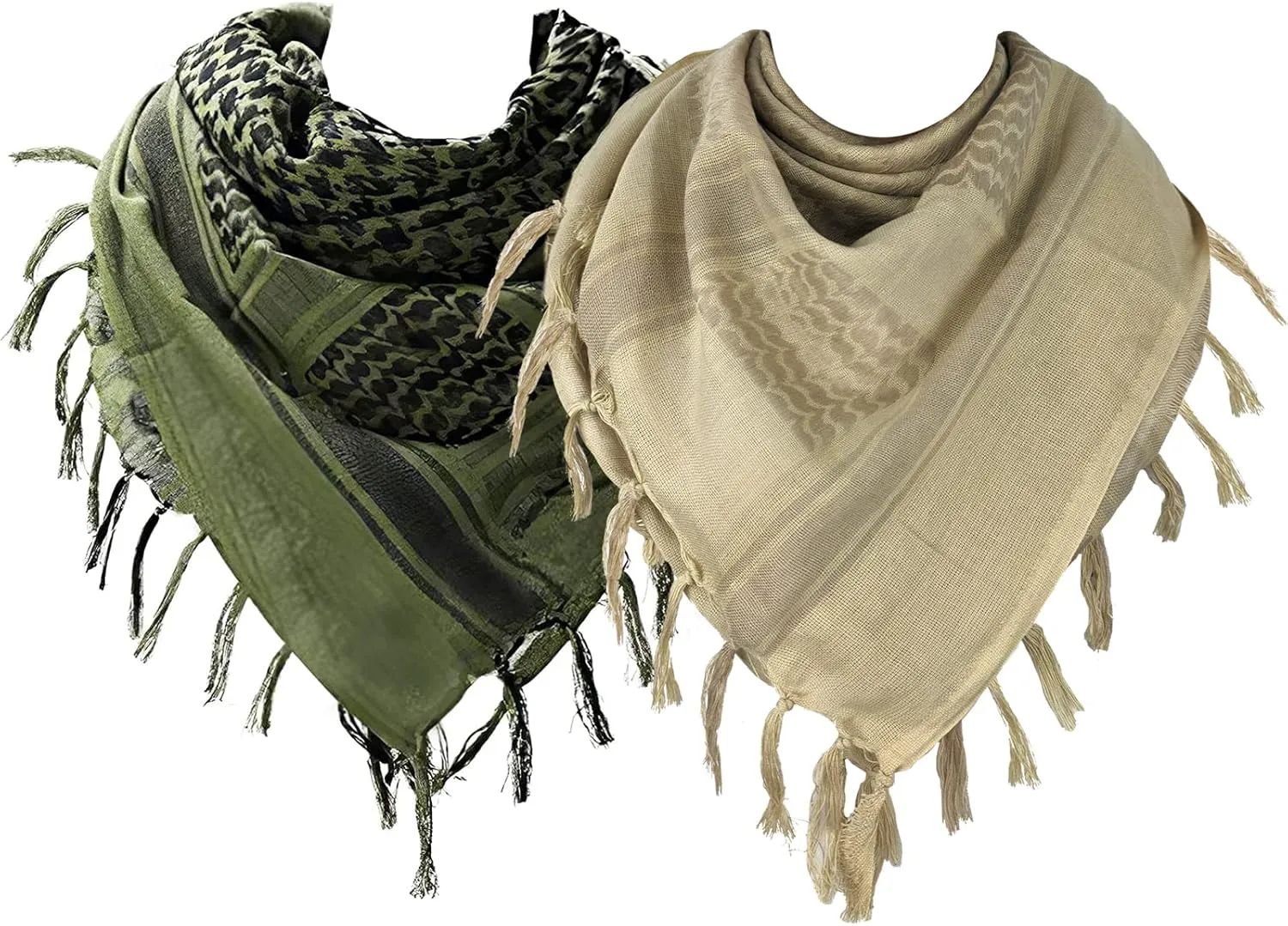 Military Shemagh Arab Tactical Desert Keffiyeh Thickened Scarf Wrap for Women and Men 43"x43"