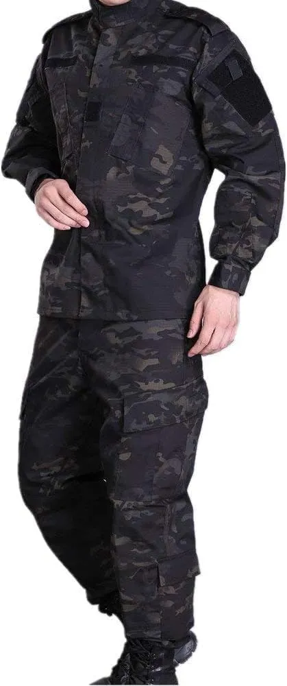Military Tactical Mens Hunting Combat BDU Uniform Suit Shirt & Pants with Belt MC