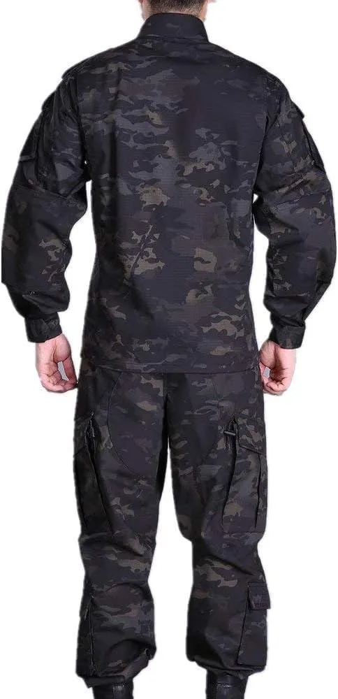 Military Tactical Mens Hunting Combat BDU Uniform Suit Shirt & Pants with Belt MC