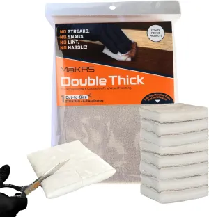 MāKRS Double Thick Stain Pad, Cut-to-Size Staining Pads, 1-Pack, Lint, Snag, Streak-Free Applicator, Micro Brush Material, Wood Stains and Oil Based Finishes, Easy to Use with Consistent Application