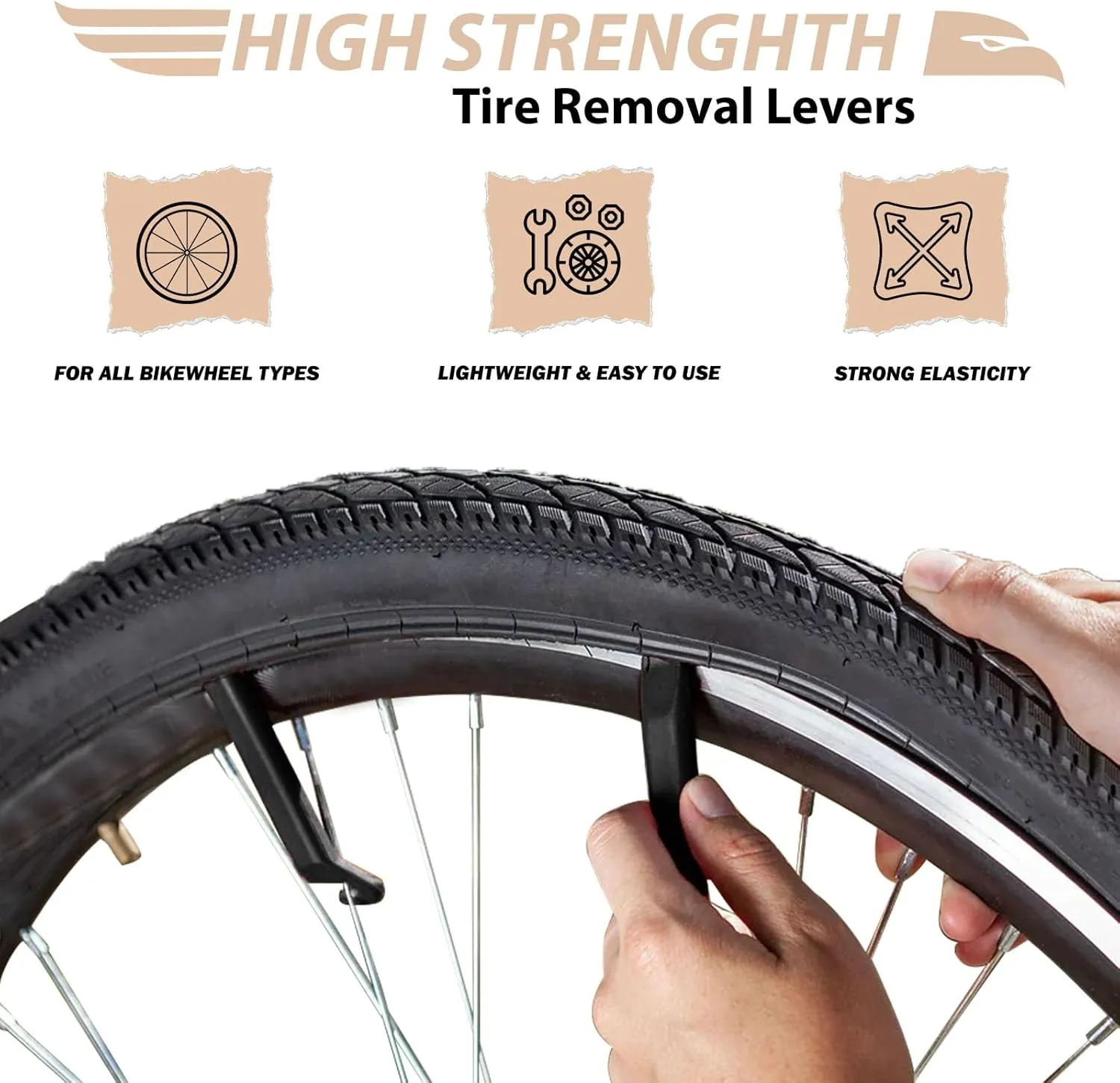 MOHEGIA Mountain Bike Tires: 20/24/26/27.5-inch Folding Replacement MTB Bicycle Tires 2-Pack and Pair 20/24/26/27.5-inch Inner Tubes Schrader Valve with Tire Levers Tire Levers