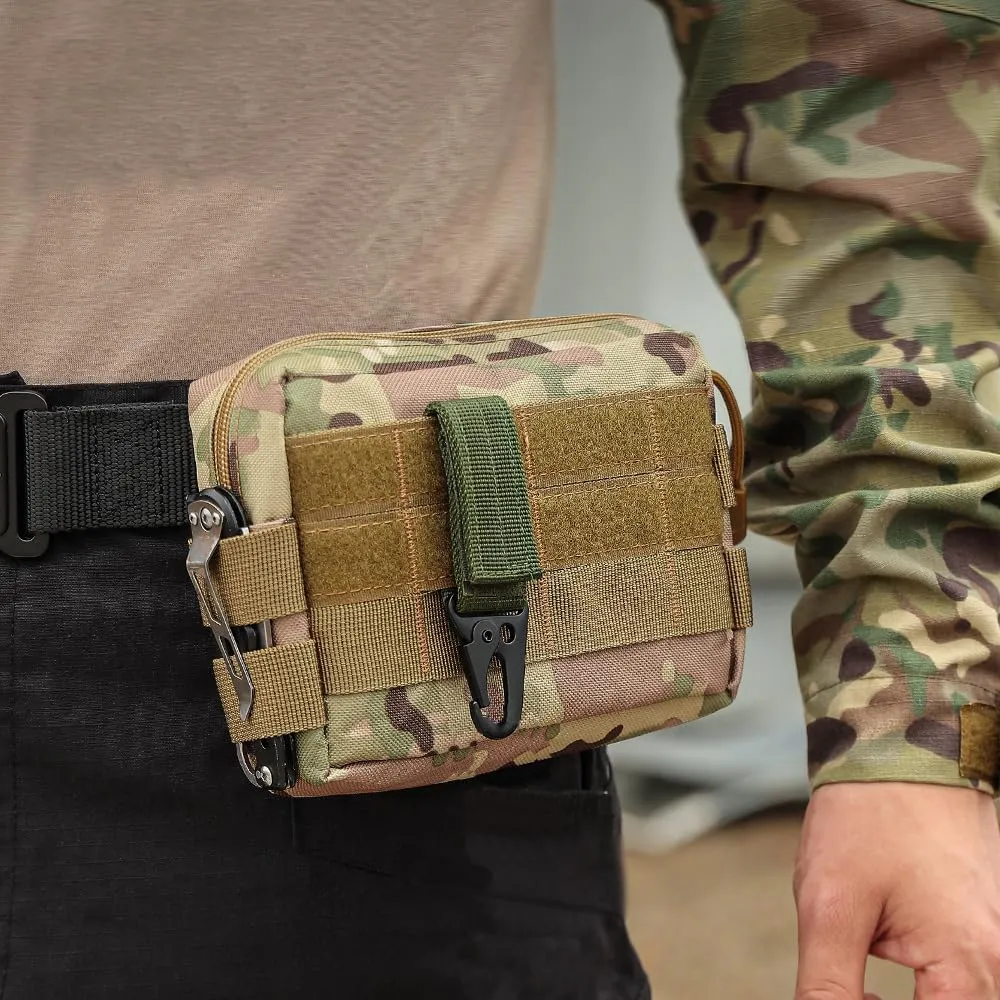 Molle Pouch 2PCS Tactical Admin Pouch Utility Gear Tool Belt Pouch EDC Tool Bag Service Dog Tactical Vest Pouch.
