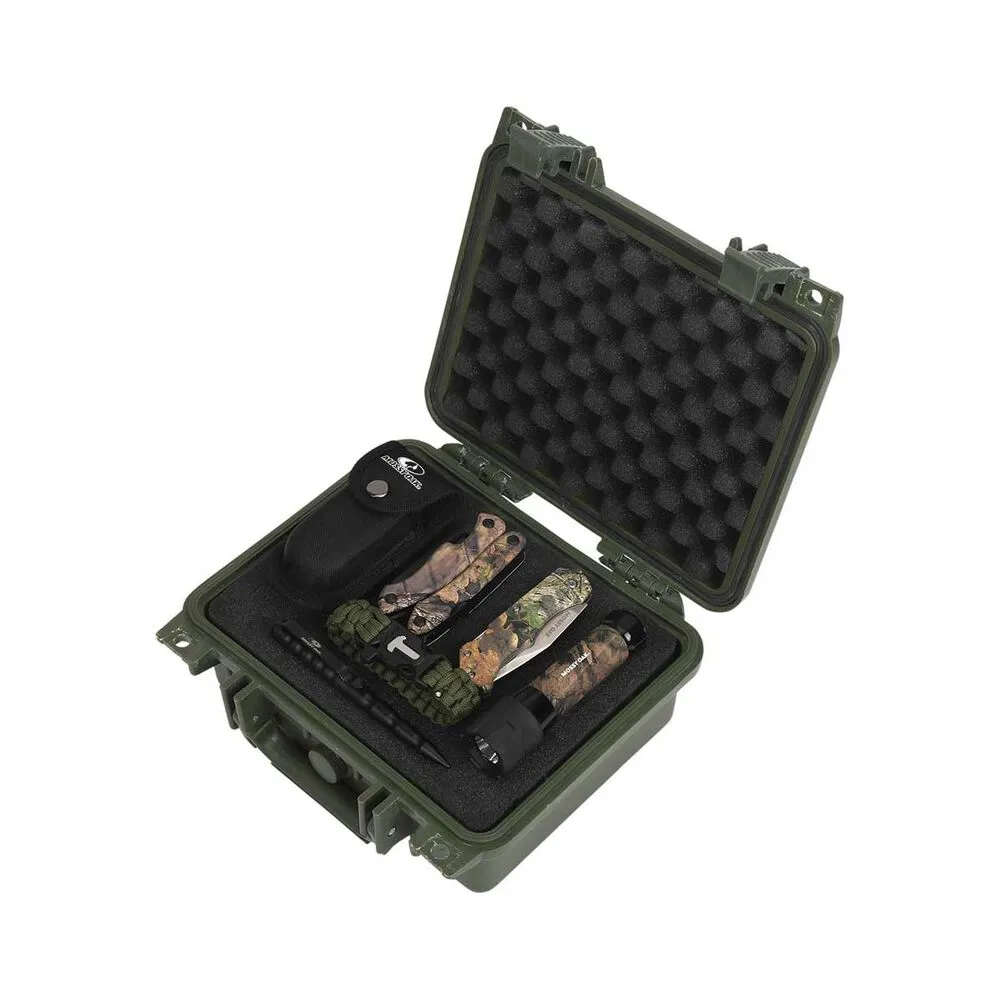 Mossy Oak 7 Piece Survival Kit with Carry Case/ Great for Emergencies