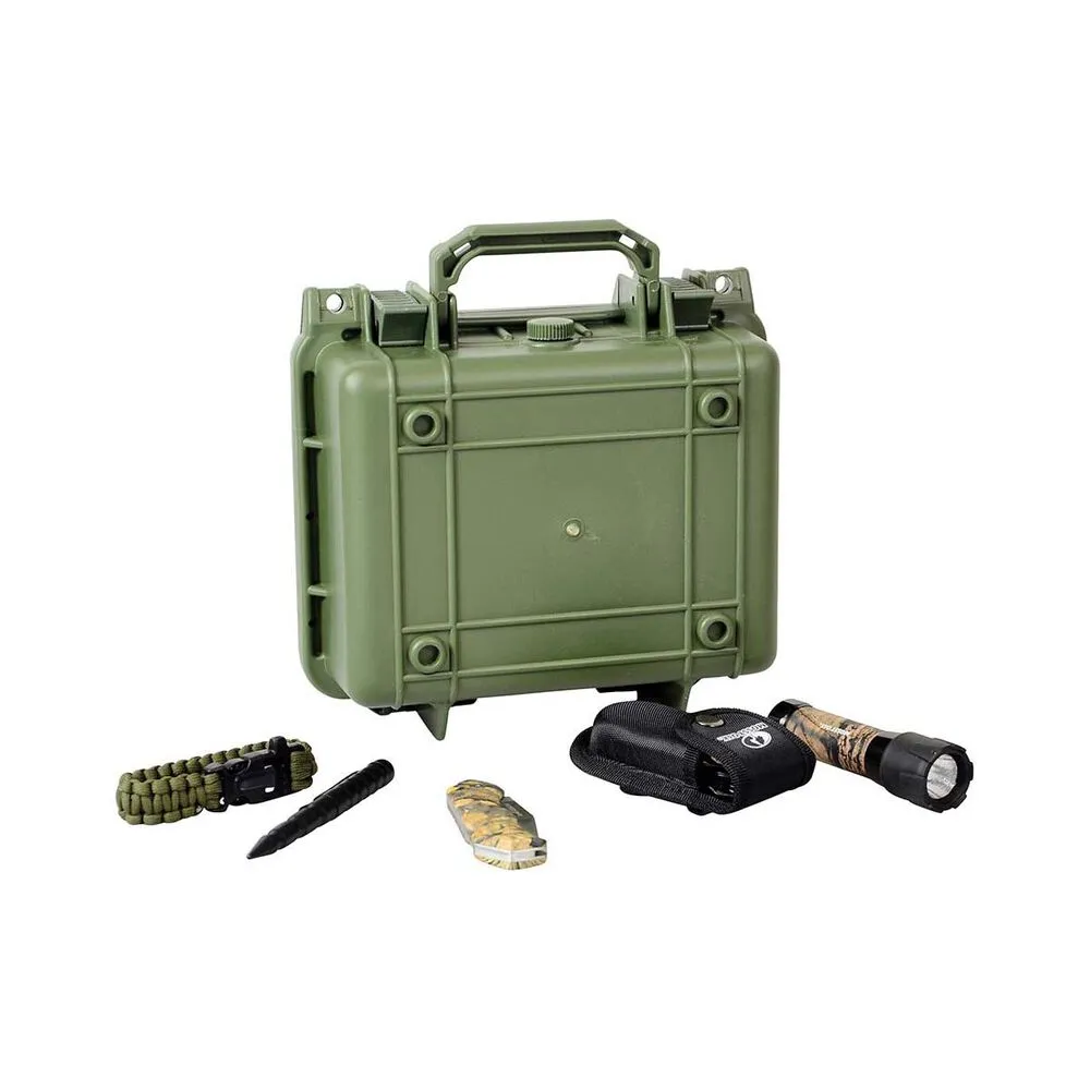 Mossy Oak 7 Piece Survival Kit with Carry Case/ Great for Emergencies