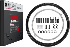 Mountain/Road Bike Shifter Cable Kit, Universal Derailleur Cable Set with Stainless Steel Wire Cutter-Bike Gear Cable 2.8m with 3.5m Oil Housing Kit for Bicycle/MTB/BMX/Road Bike.